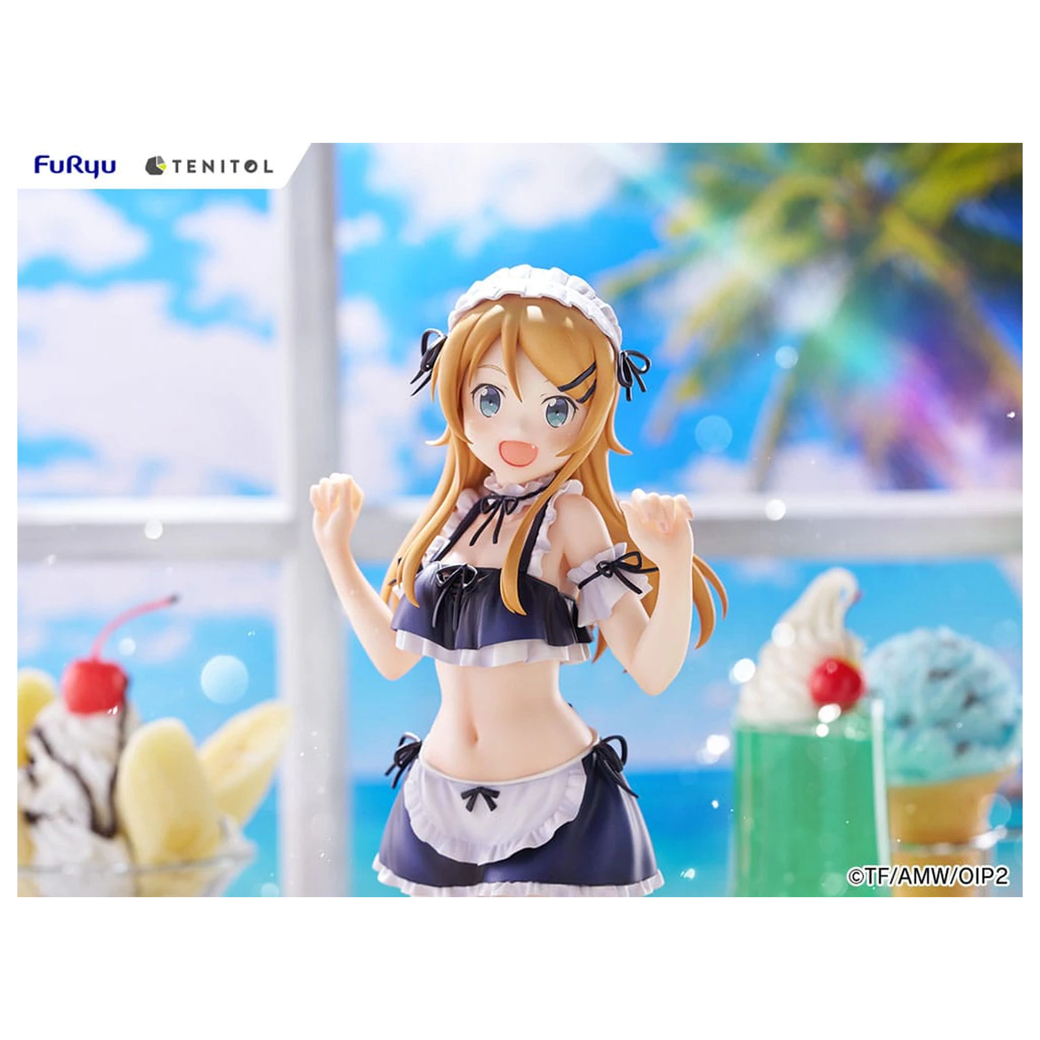 Ore no Imouto ga Konna ni Kawaii Wake ga Nai. Tenitol Tall PVC kipić Kousaka Kirino kupaći kostim sobarice Ver. 30 cm fotografija proizvoda