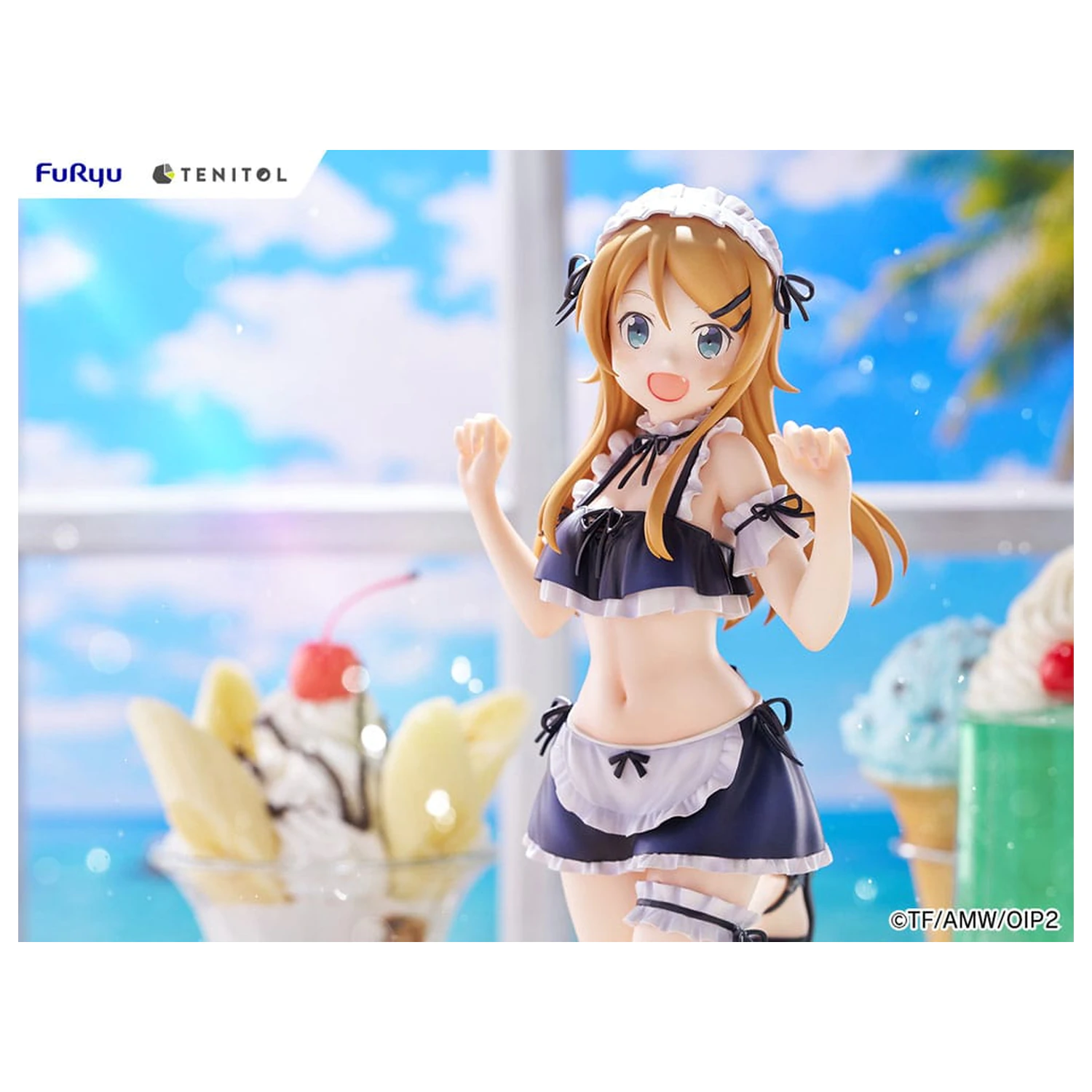 Ore no Imouto ga Konna ni Kawaii Wake ga Nai. Tenitol Tall PVC kipić Kousaka Kirino kupaći kostim sobarice Ver. 30 cm fotografija proizvoda