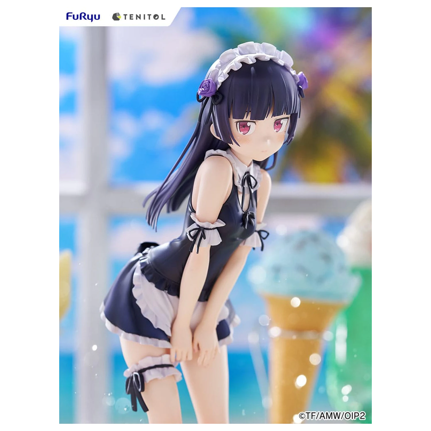 Ore no Imouto ga Konna ni Kawaii Wake ga Nai. Tenitol Tall PVC kip Kuroneko swimsuits maid Ver. 27 cm fotografija proizvoda