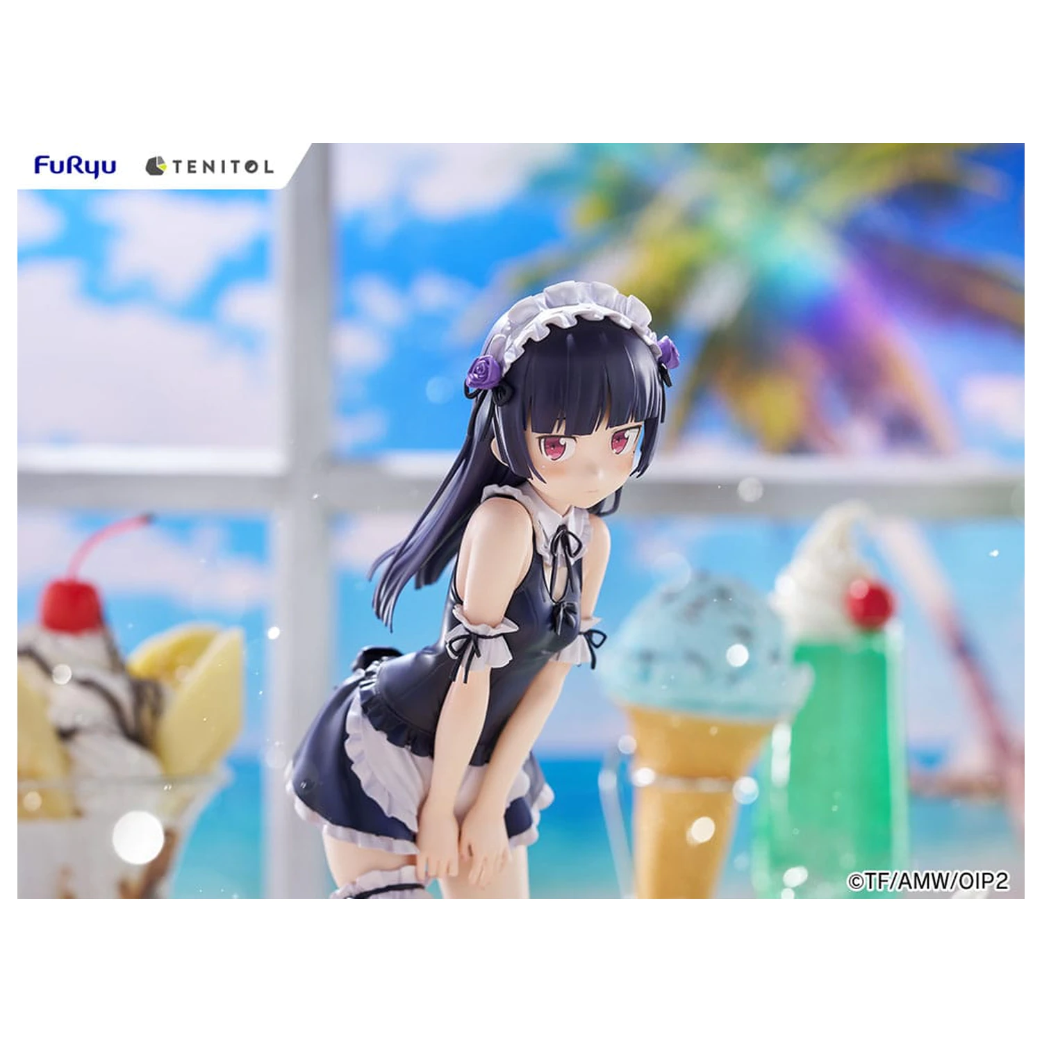 Ore no Imouto ga Konna ni Kawaii Wake ga Nai. Tenitol Tall PVC kip Kuroneko swimsuits maid Ver. 27 cm fotografija proizvoda