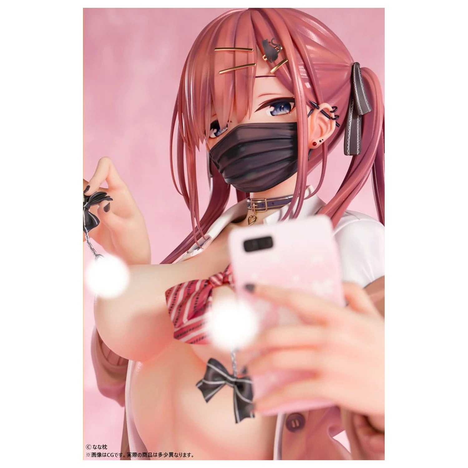 Original Character kipić 1/5 Red-Haired Gyaru-Chan Mask Ver. Ilustracija Nanamakura 29 cm fotografija proizvoda