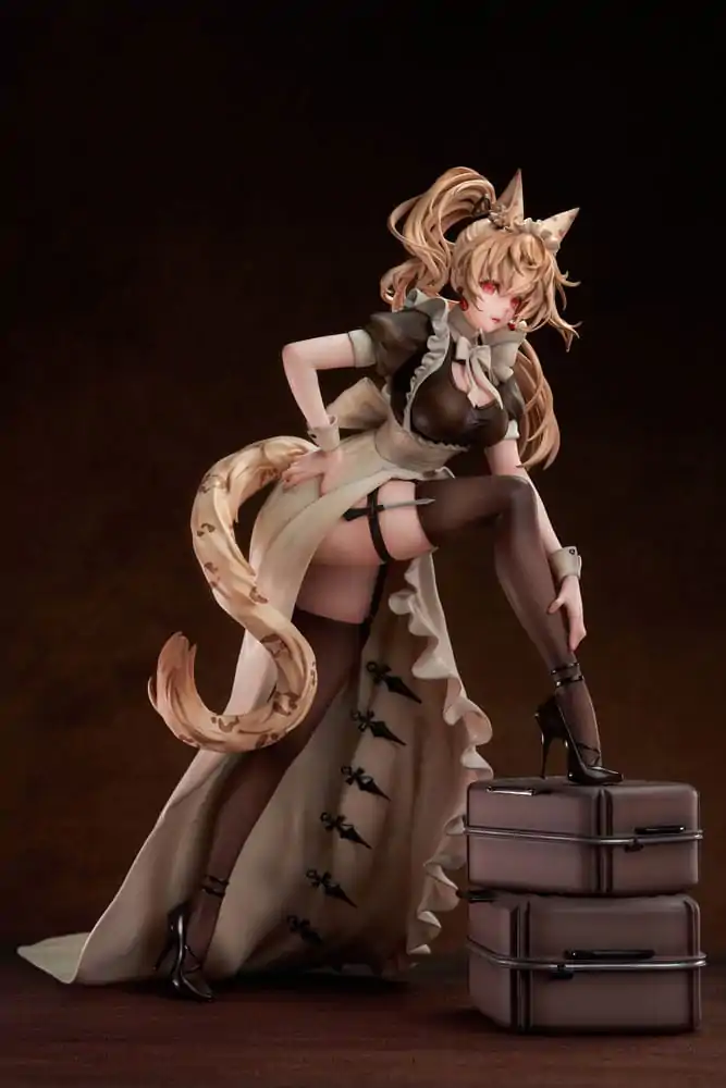 Original Character PVC Kip 1/7 Battle Maid Different Species Leopard Cat Maria Deluxe Edition 24 cm fotografija proizvoda