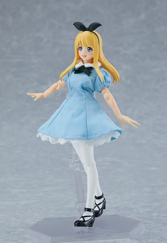 Original Character Figma akcijska figura žensko tijelo (Alice) s haljinom i pregačom Outfit 13 cm fotografija proizvoda