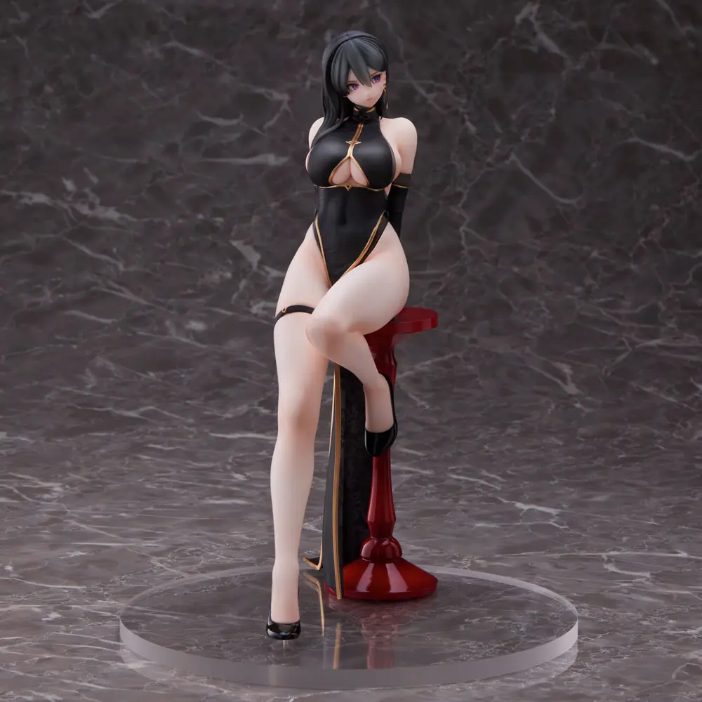 Original Character PVC Kip Hayabusa Illustration Black China Dress-chan 16 cm fotografija proizvoda