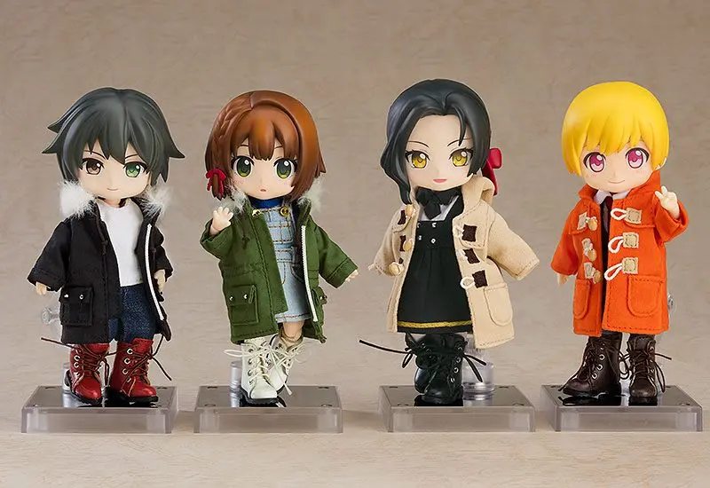 Original Character Parts for Nendoroid Doll Figures Set tople odjeće: Čizme & Mod kaput (Black) fotografija proizvoda