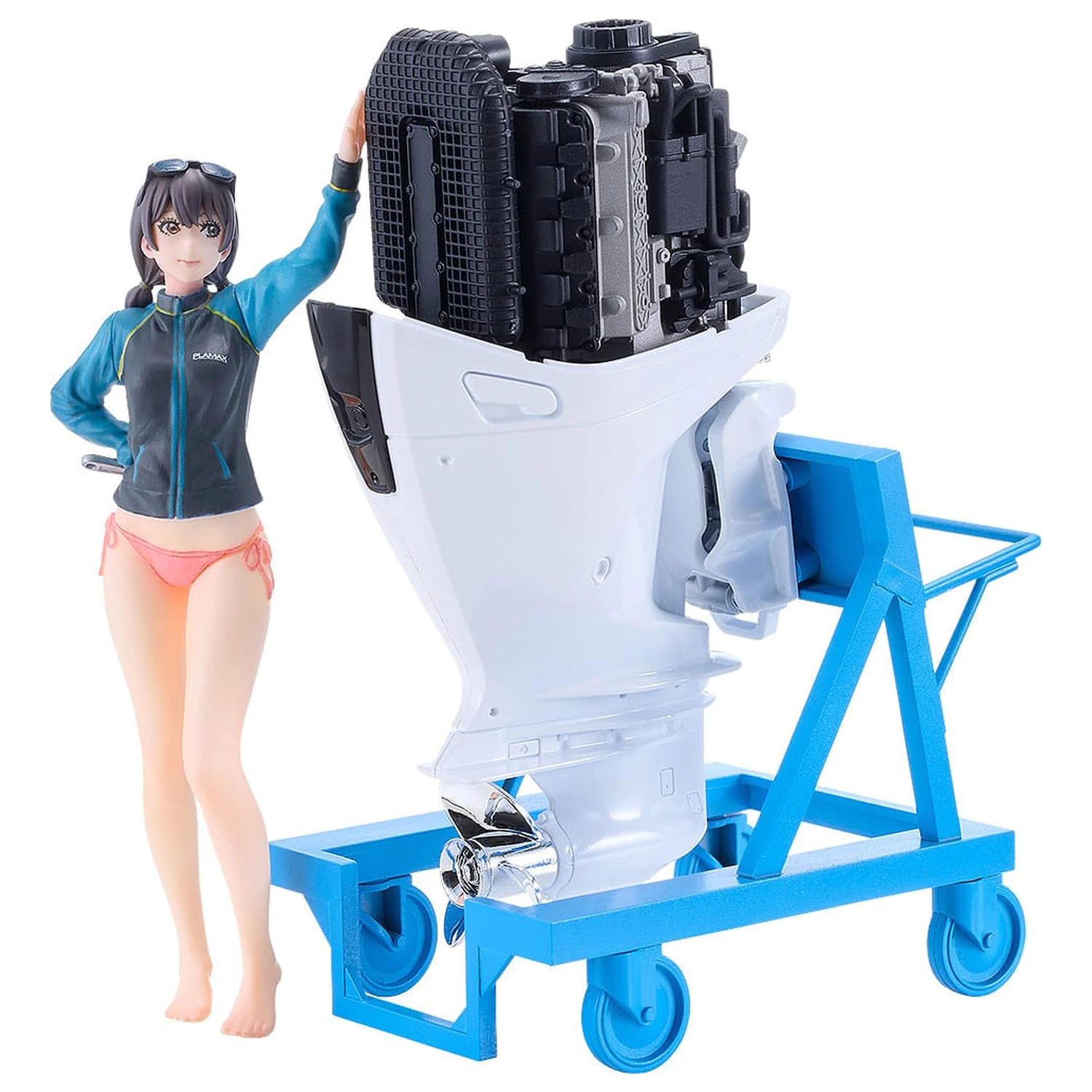 Original Character PLAMAX plastični model Kit MF-97 minimum factory Minori s Honda BF350 Grand Prix White 10 cm fotografija proizvoda