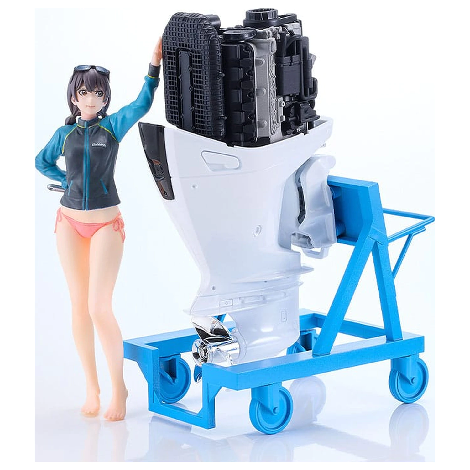 Original Character PLAMAX plastični model Kit MF-97 minimum factory Minori s Honda BF350 Grand Prix White 10 cm fotografija proizvoda