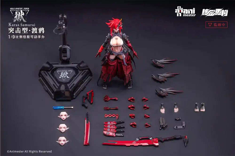 Original Character bešavna akcijska figura 1/9 Wolf-Mastiff Force Karas Samurai 20 cm fotografija proizvoda