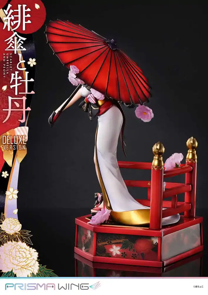 Original Illustration by Fuzichoco Prisma Wing PVC kip 1/7 Scarlet Umbrella And Peony Deluxe Version 32 cm fotografija proizvoda