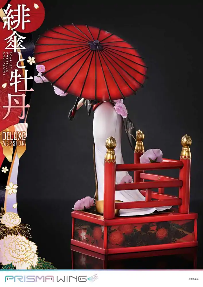 Original Illustration by Fuzichoco Prisma Wing PVC kip 1/7 Scarlet Umbrella And Peony Deluxe Version 32 cm fotografija proizvoda