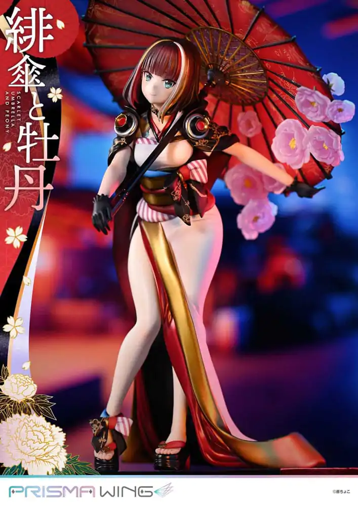 Original Illustration by Fuzichoco Prisma Wing PVC kip 1/7 Scarlet Umbrella And Peony Deluxe Version 32 cm fotografija proizvoda