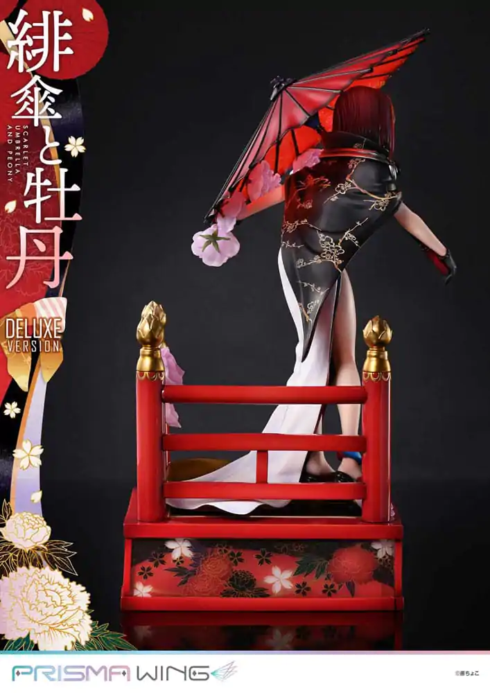 Original Illustration by Fuzichoco Prisma Wing PVC kip 1/7 Scarlet Umbrella And Peony Deluxe Version 32 cm fotografija proizvoda