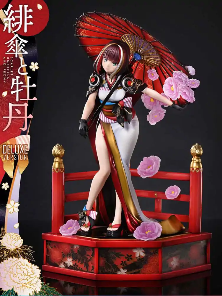 Original Illustration by Fuzichoco Prisma Wing PVC kip 1/7 Scarlet Umbrella And Peony Deluxe Version 32 cm fotografija proizvoda