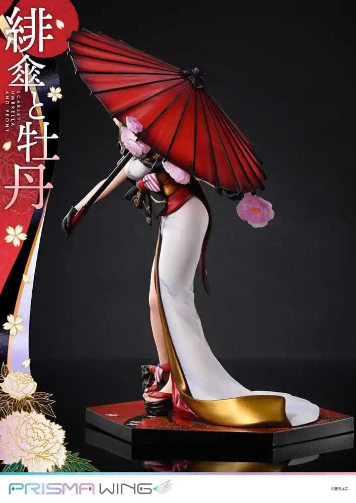 Original Illustration by Fuzichoco Prisma Wing PVC kip 1/7 Scarlet Umbrella And Peony Deluxe Version 32 cm fotografija proizvoda