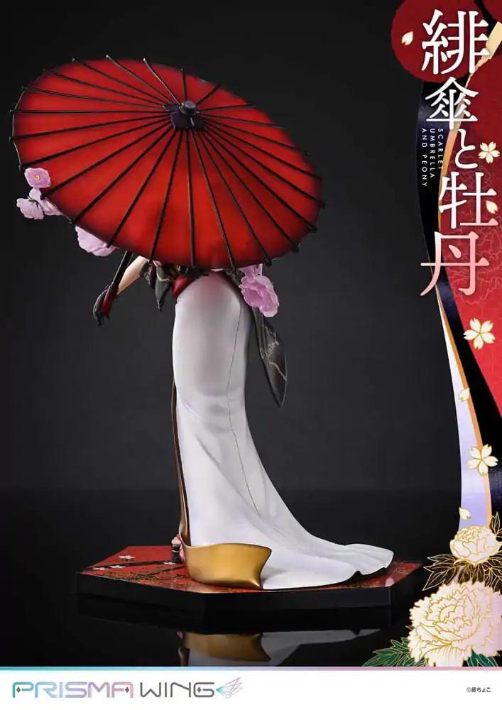 Original Illustration by Fuzichoco Prisma Wing PVC kip 1/7 Scarlet Umbrella And Peony Deluxe Version 32 cm fotografija proizvoda