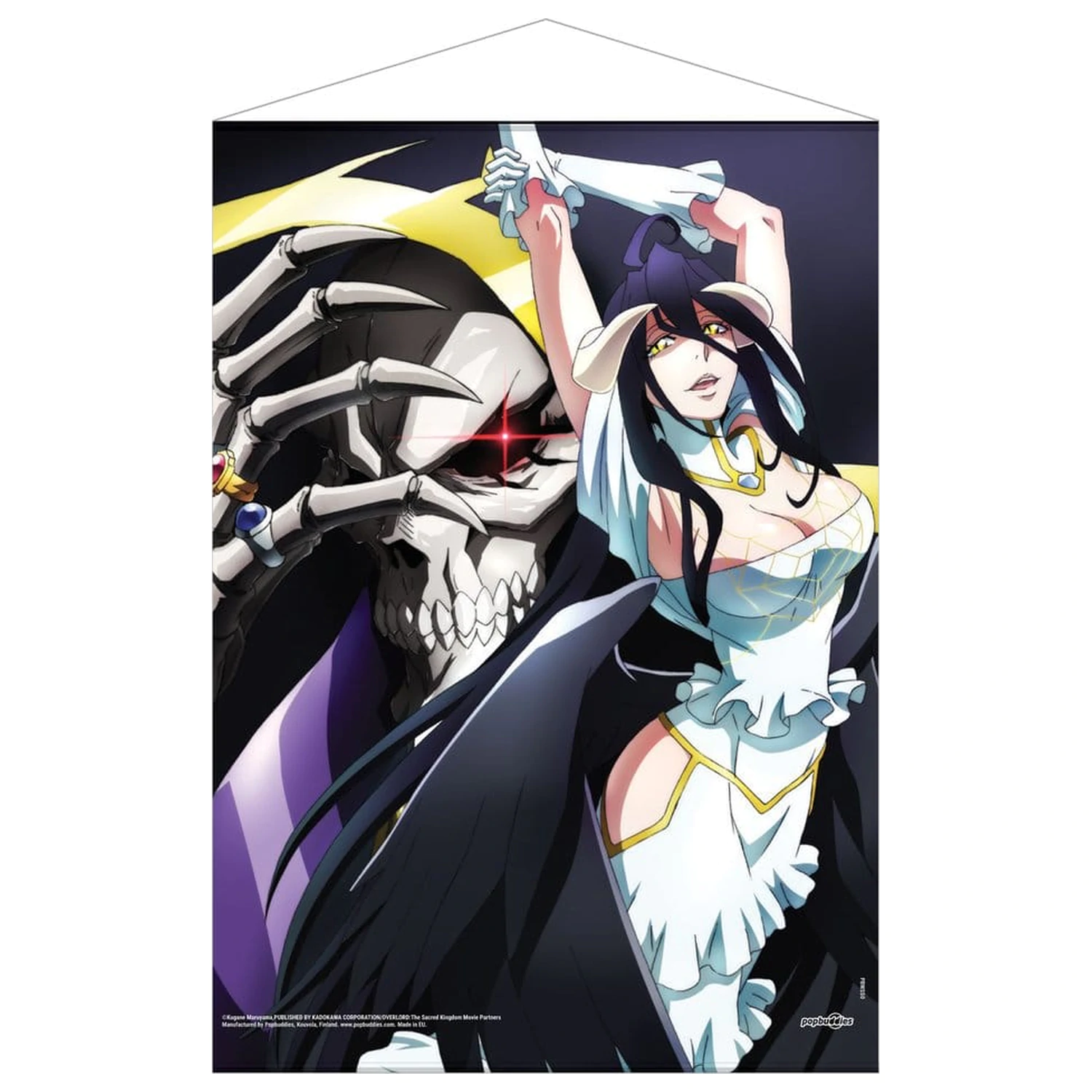 Overlord zidna rola Ainz Ooal Gown & Albedo 50 x 70 cm fotografija proizvoda
