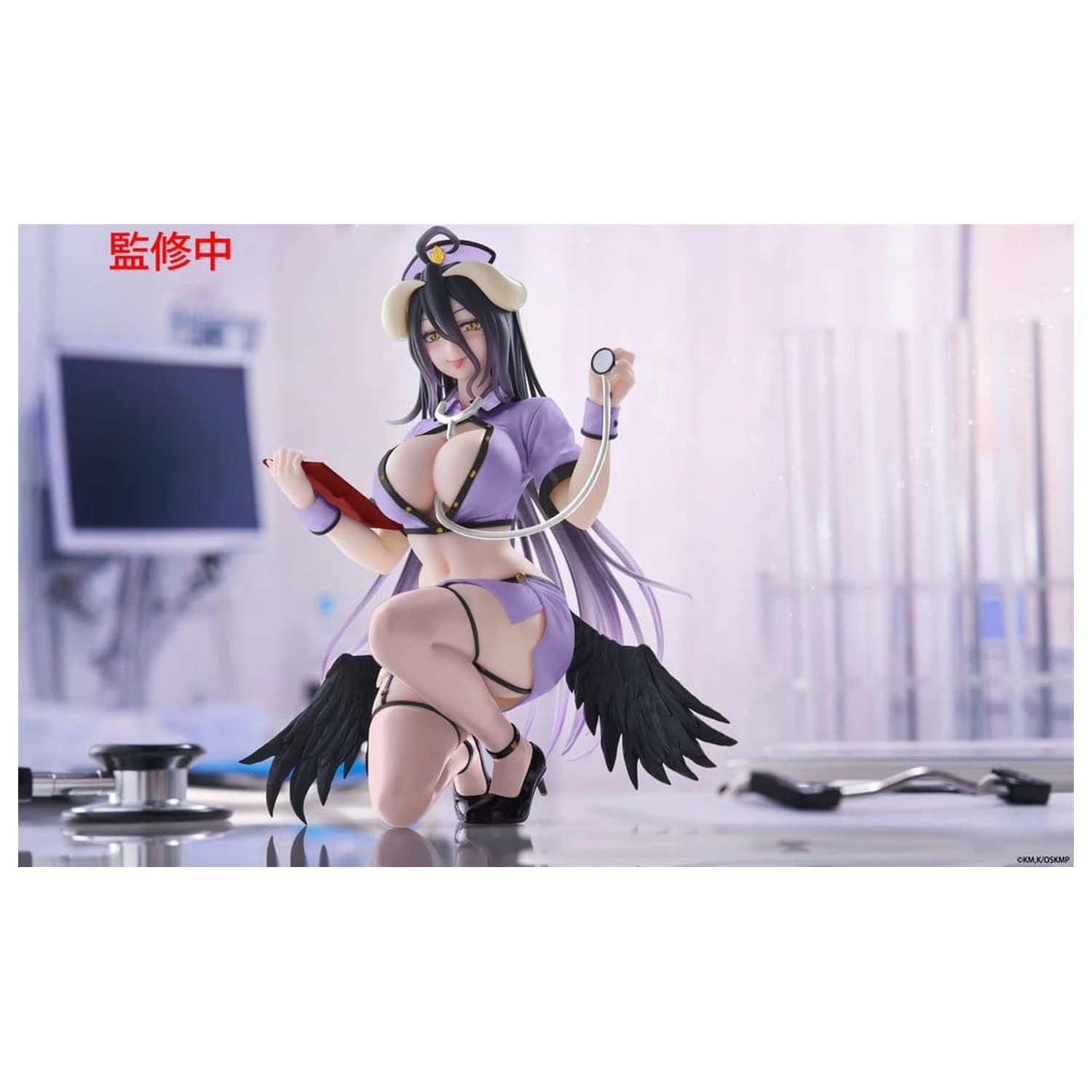 Overlord PVC figura za radni stol Slatka Albedo (verzija medicinske sestre) Obnovljena 13 cm fotografija proizvoda