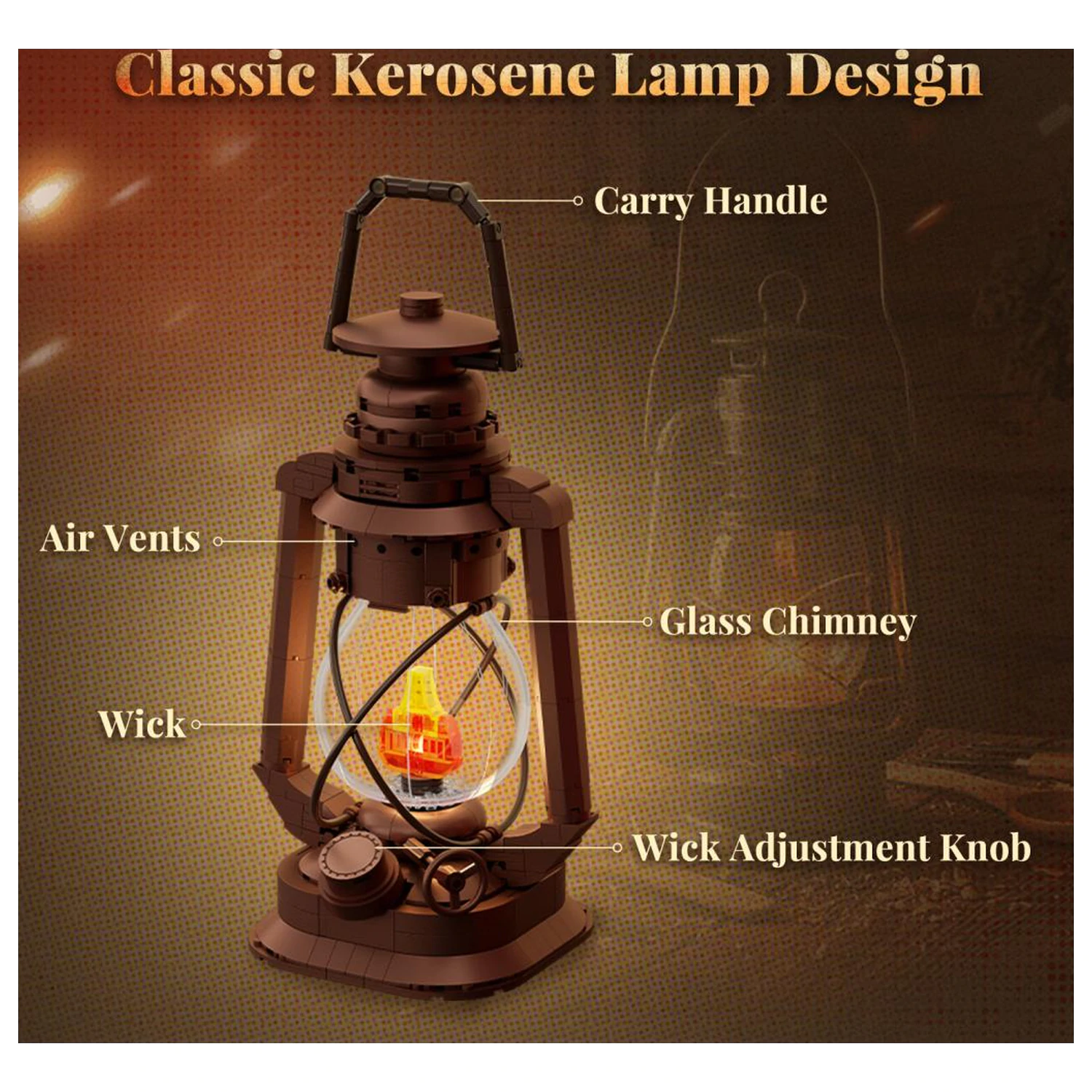 PANTASY Kerosene Lamp kockice za slaganje 379 komada fotografija proizvoda