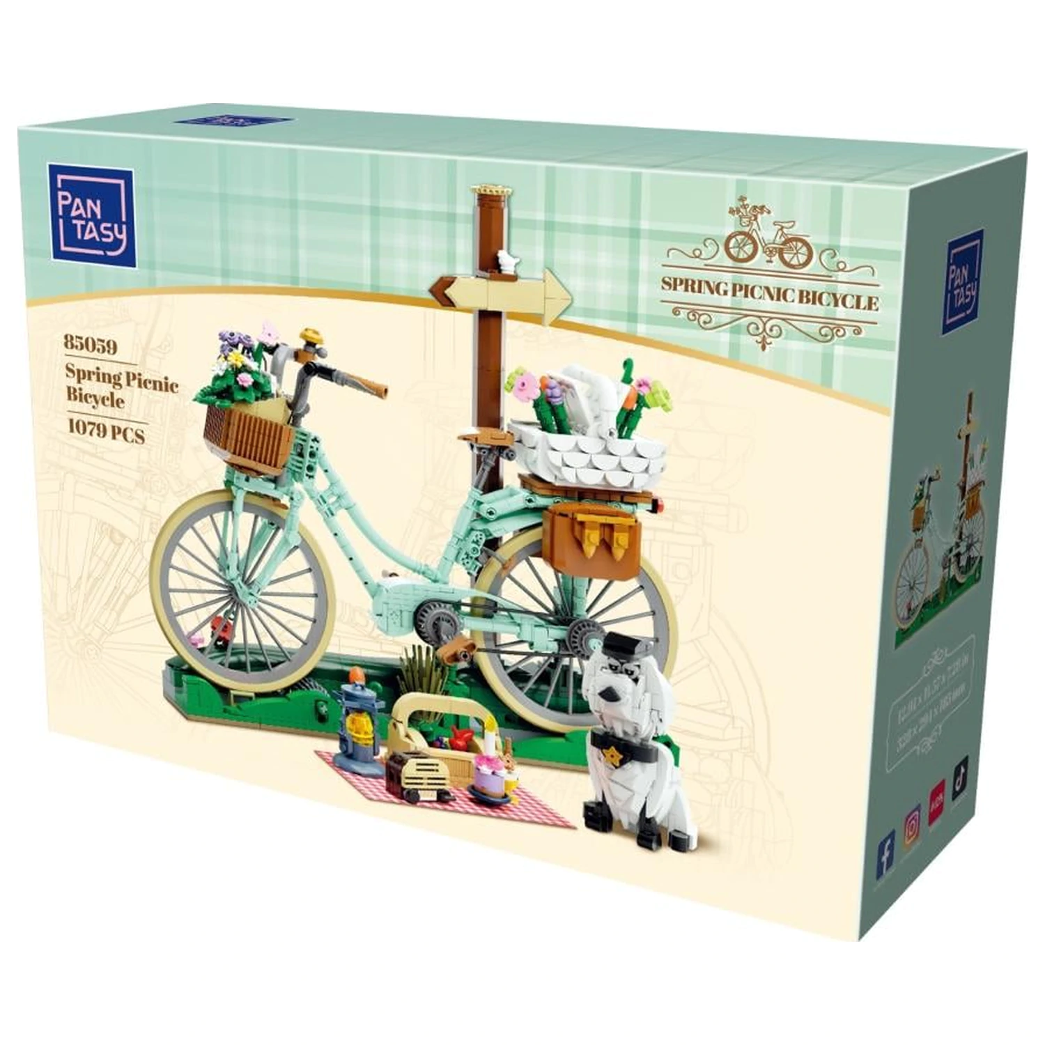 Pantasy Spring Picnic Bicycle Kocke za slaganje 1079 komada fotografija proizvoda