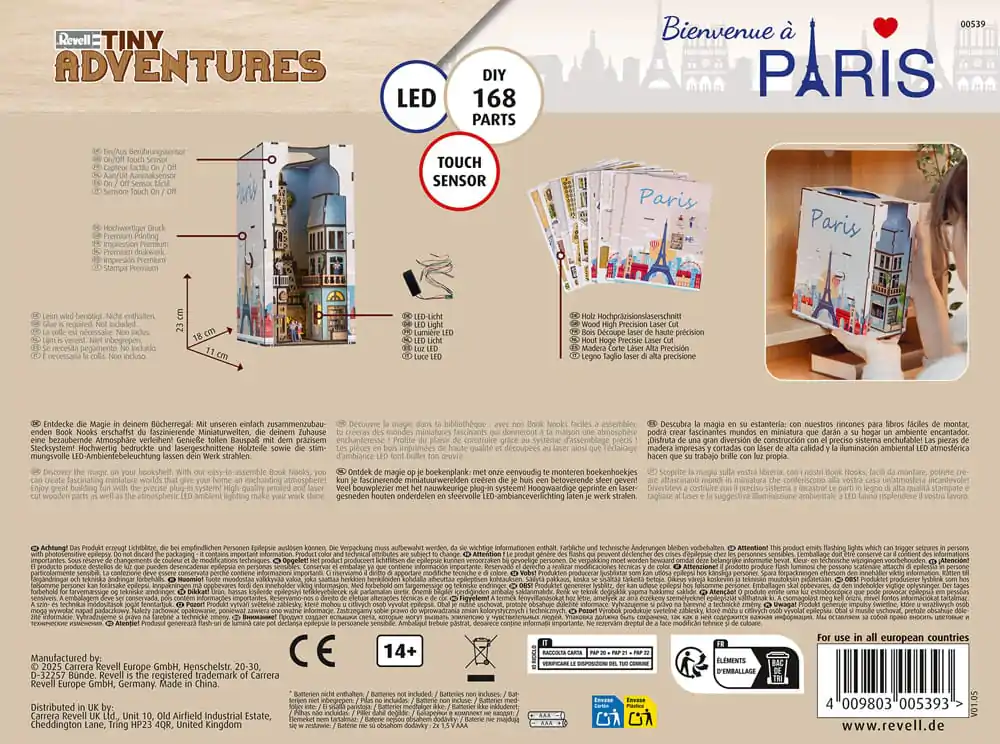 Paris Tiny Adventures Book Nook Mini diorama 23 cm fotografija proizvoda