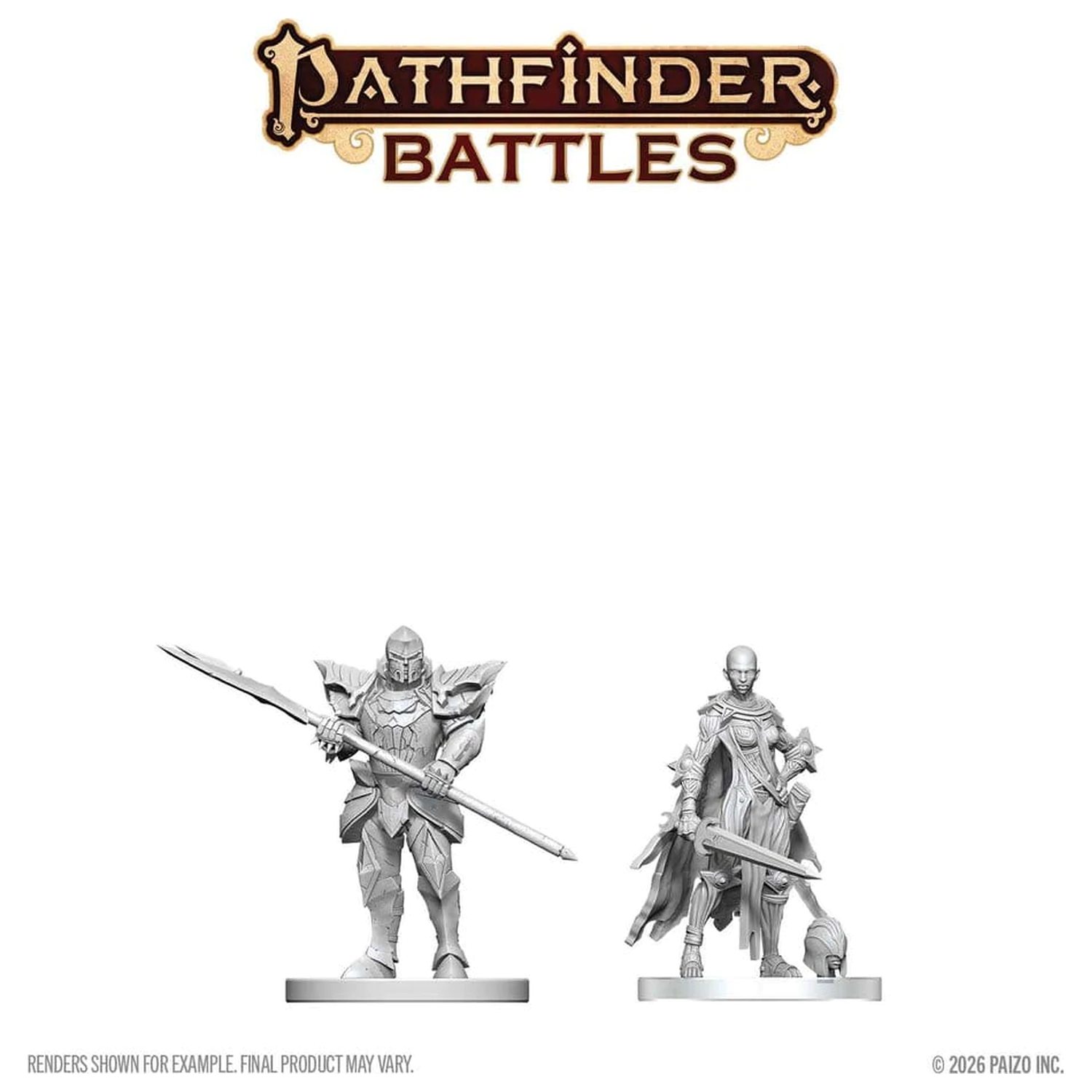 Pathfinder Battles Deep Cuts Unpainted Miniature Nail & Rack Hellknights 14 cm fotografija proizvoda