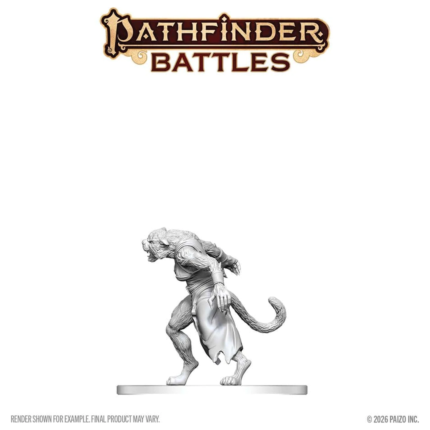 Pathfinder Battles Deep Cuts Neobojena minijaturna figura Weretiger 13 cm fotografija proizvoda