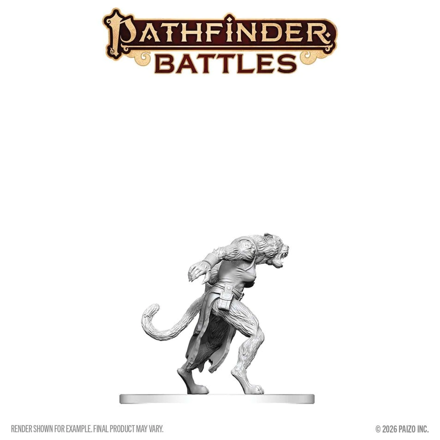 Pathfinder Battles Deep Cuts Neobojena minijaturna figura Weretiger 13 cm fotografija proizvoda