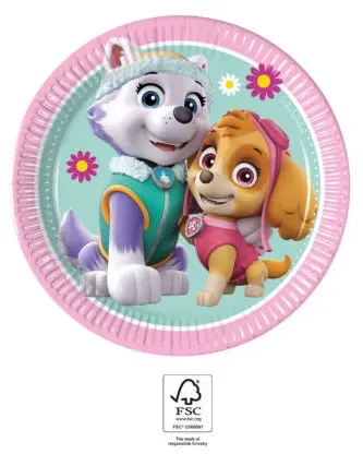 Paw Patrol Skye i Everest papirnati tanjuri 8 komada 19.5 cm FSC fotografija proizvoda
