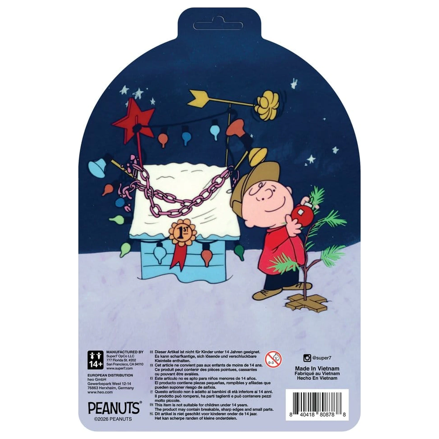 Peanuts ReAction figura Charlie Brown and Sad Tree (Snow Globe Card Back) fotografija proizvoda