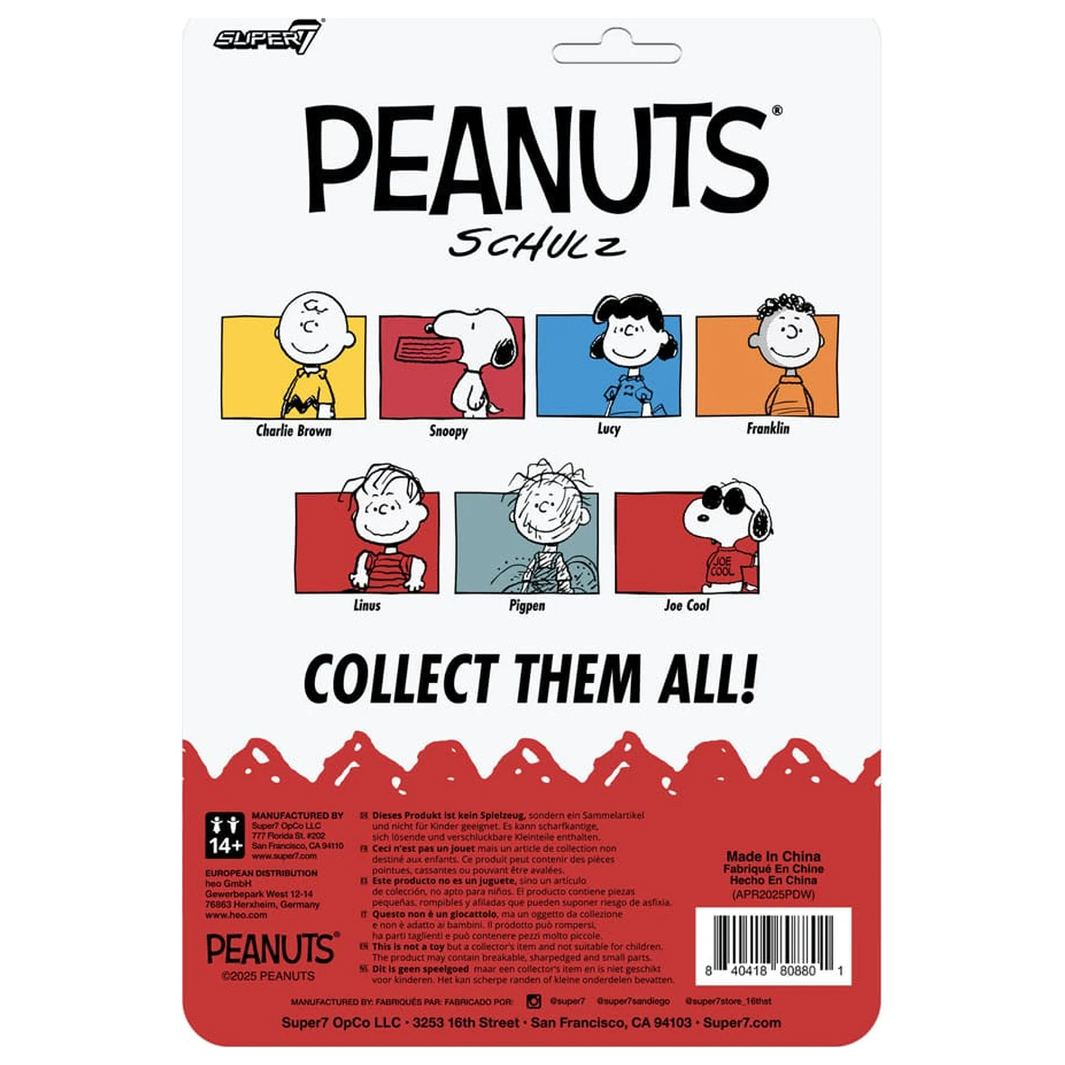 Peanuts ReAction figura Joe Cool 9 cm, val 8 fotografija proizvoda