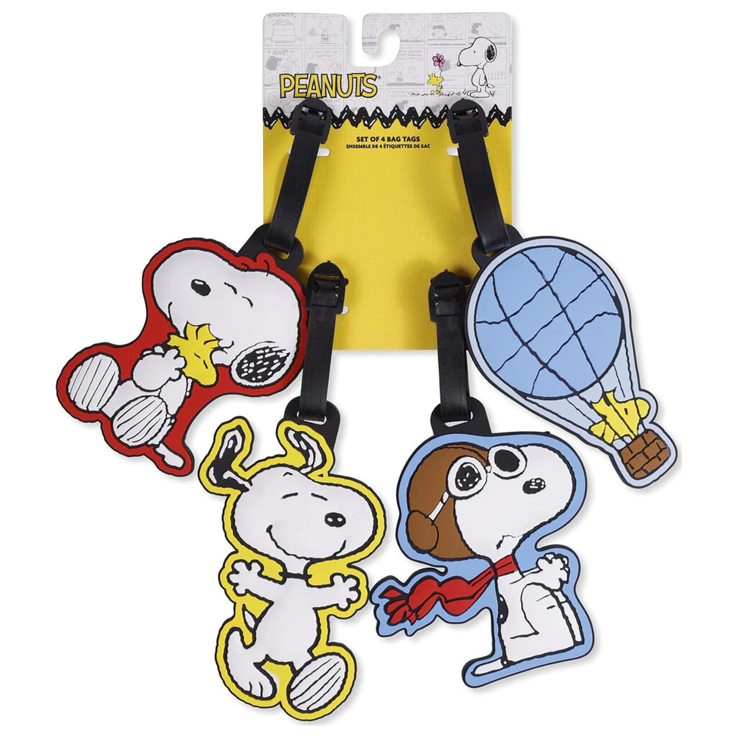 Peanuts Snoopy set od 4 etikete za prtljagu fotografija proizvoda