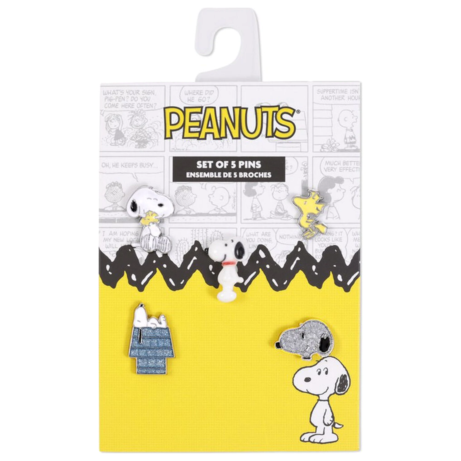 Peanuts Snoopy set od 5 bedževa fotografija proizvoda
