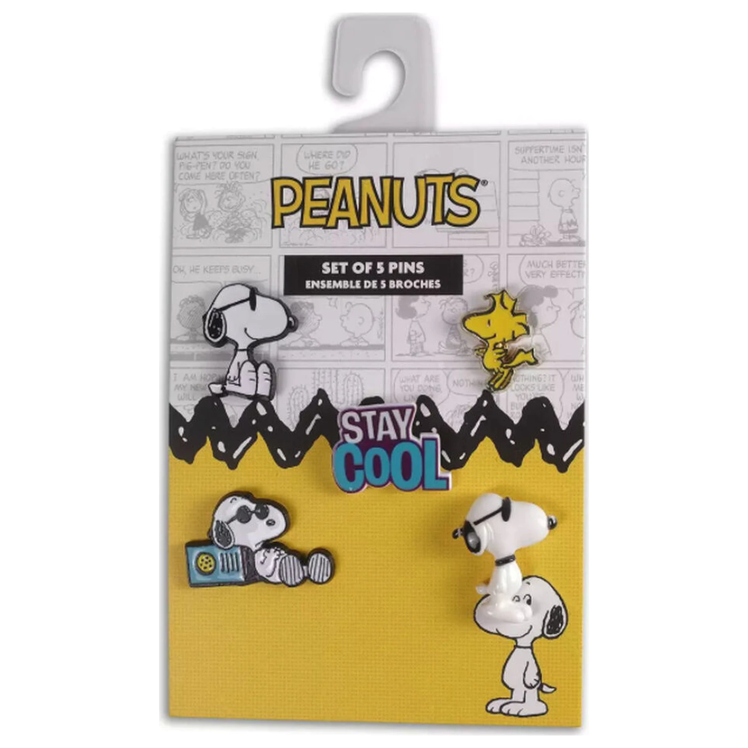 Peanuts Snoopy set od 5 bedževa fotografija proizvoda
