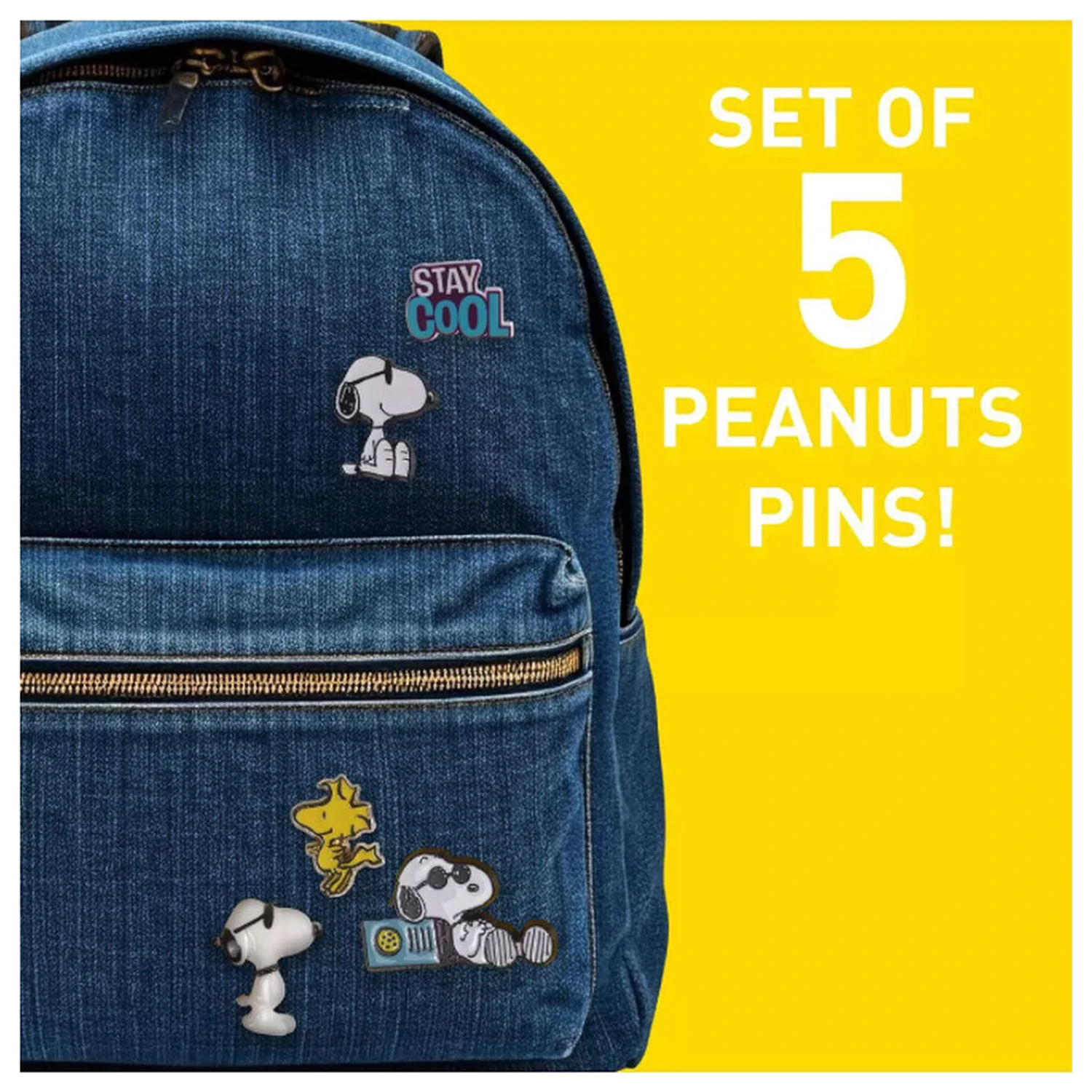 Peanuts Snoopy set od 5 bedževa fotografija proizvoda