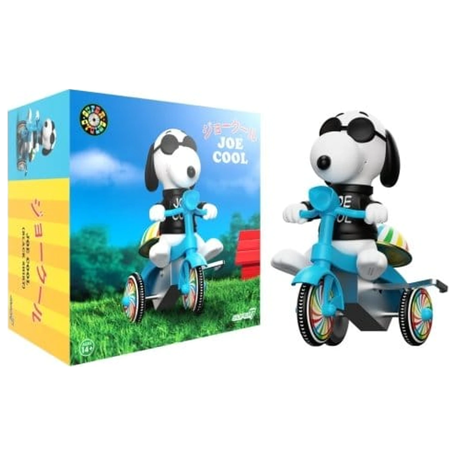 Peanuts Super Cycles vozilo Joe Cool (crni s plavom triciklom) fotografija proizvoda