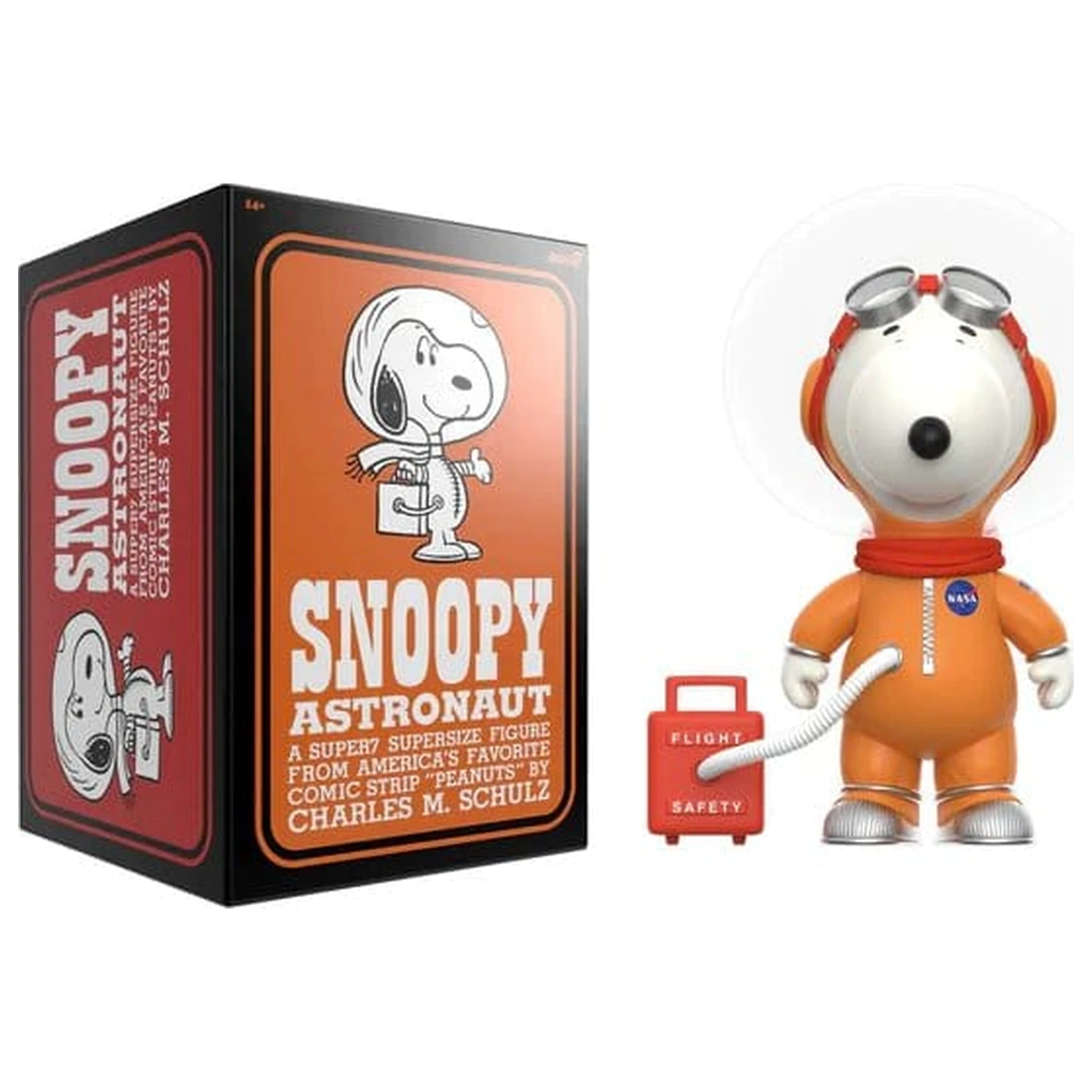 Peanuts Supersize Vinilna akcijska figura Snoopy Spacesuit Orange 30 cm fotografija proizvoda