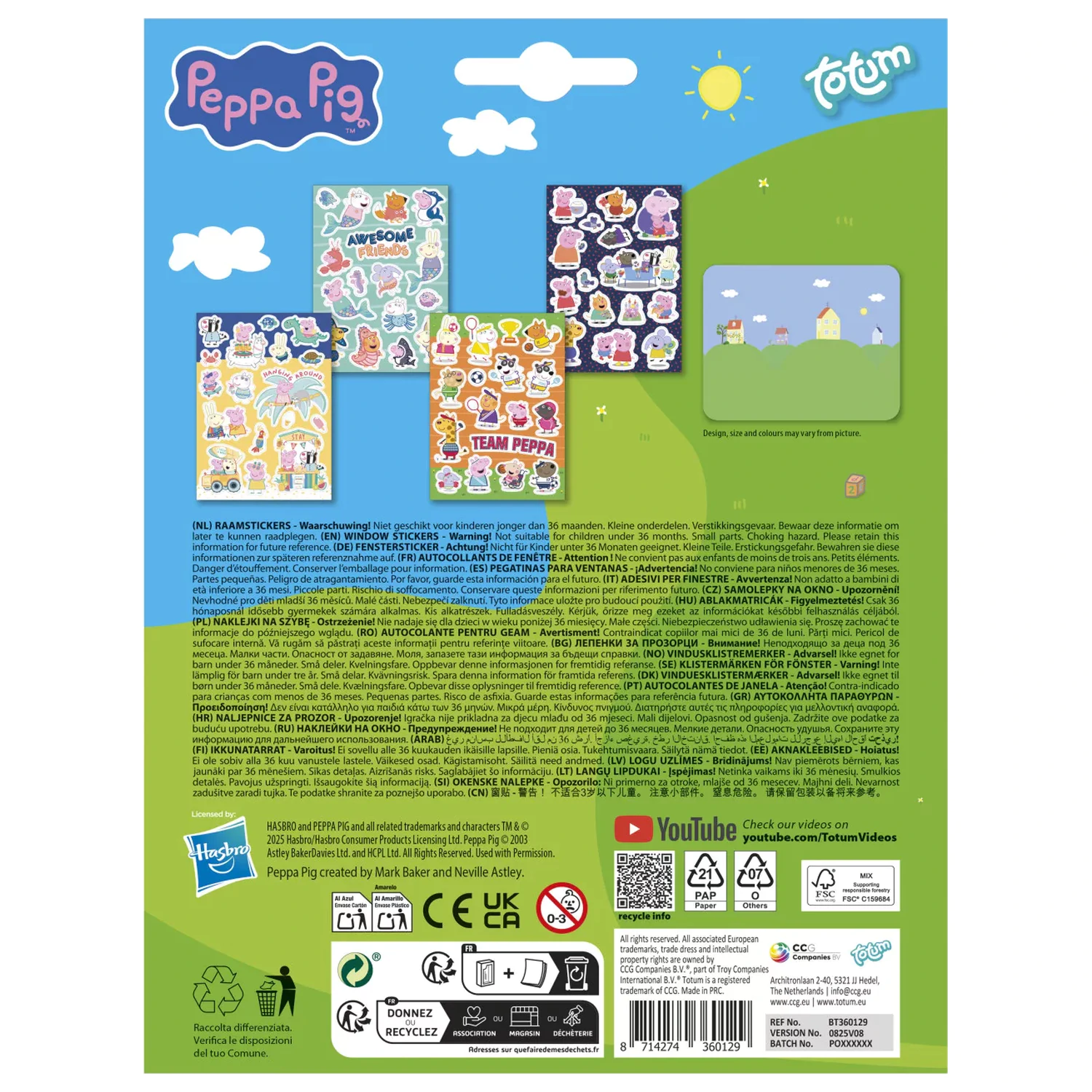 Peppa Pig Awesome Friends set naljepnica za prozore fotografija proizvoda