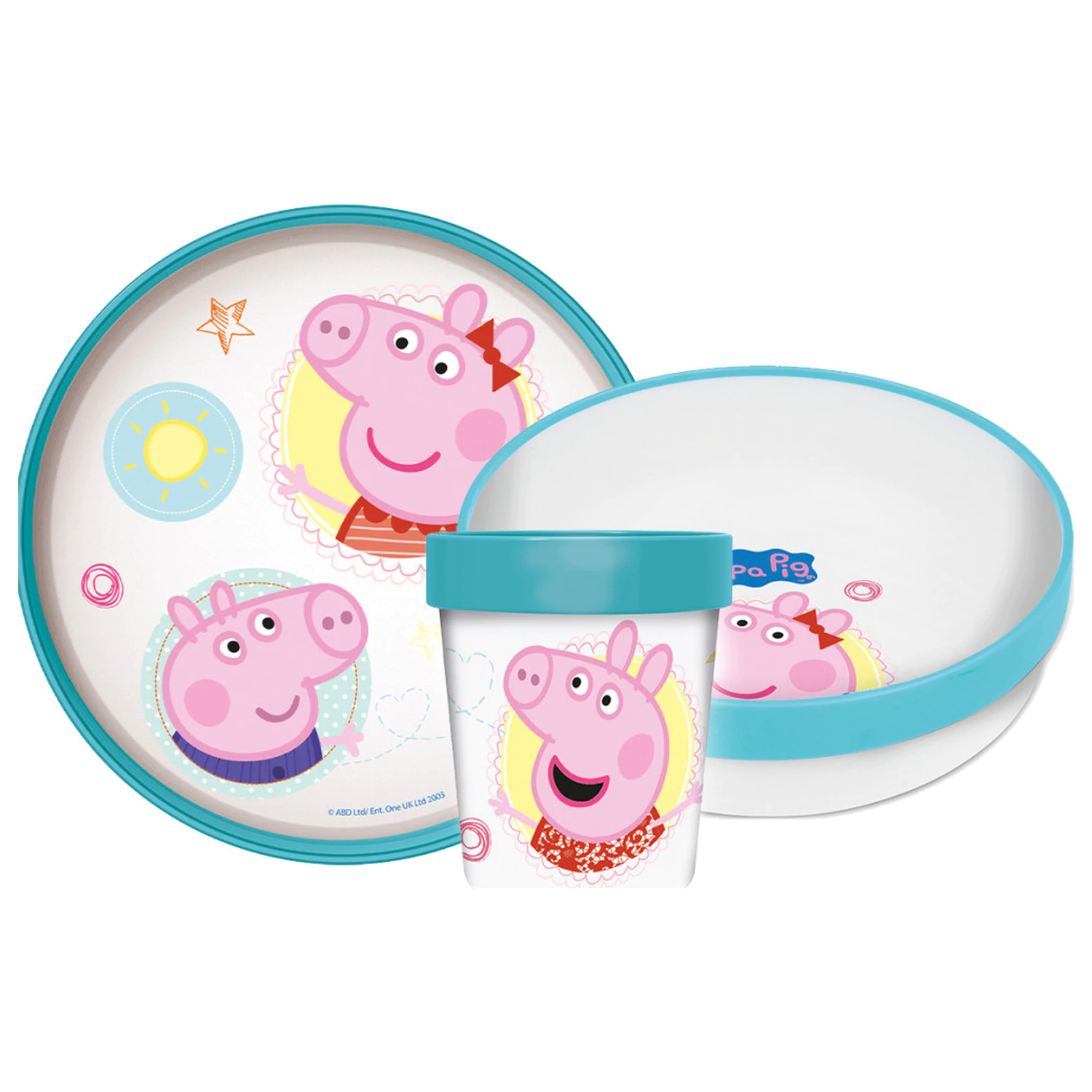 Peppa Pig Core protuklizni set posuđa za jelo, mikroplastični set fotografija proizvoda
