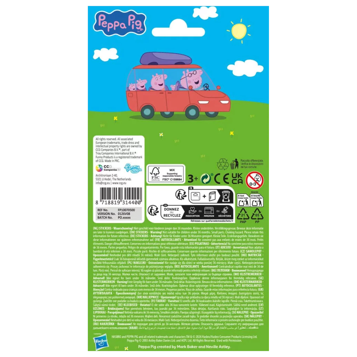 Peppa Pig Family Time naljepnica fotografija proizvoda