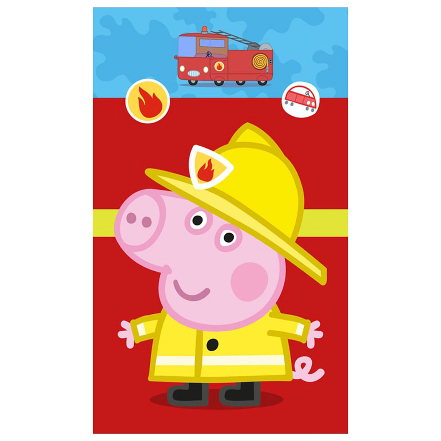 Peppa Pig Fireman ručnik za ruke, ručnik za lice, ručnik fotografija proizvoda
