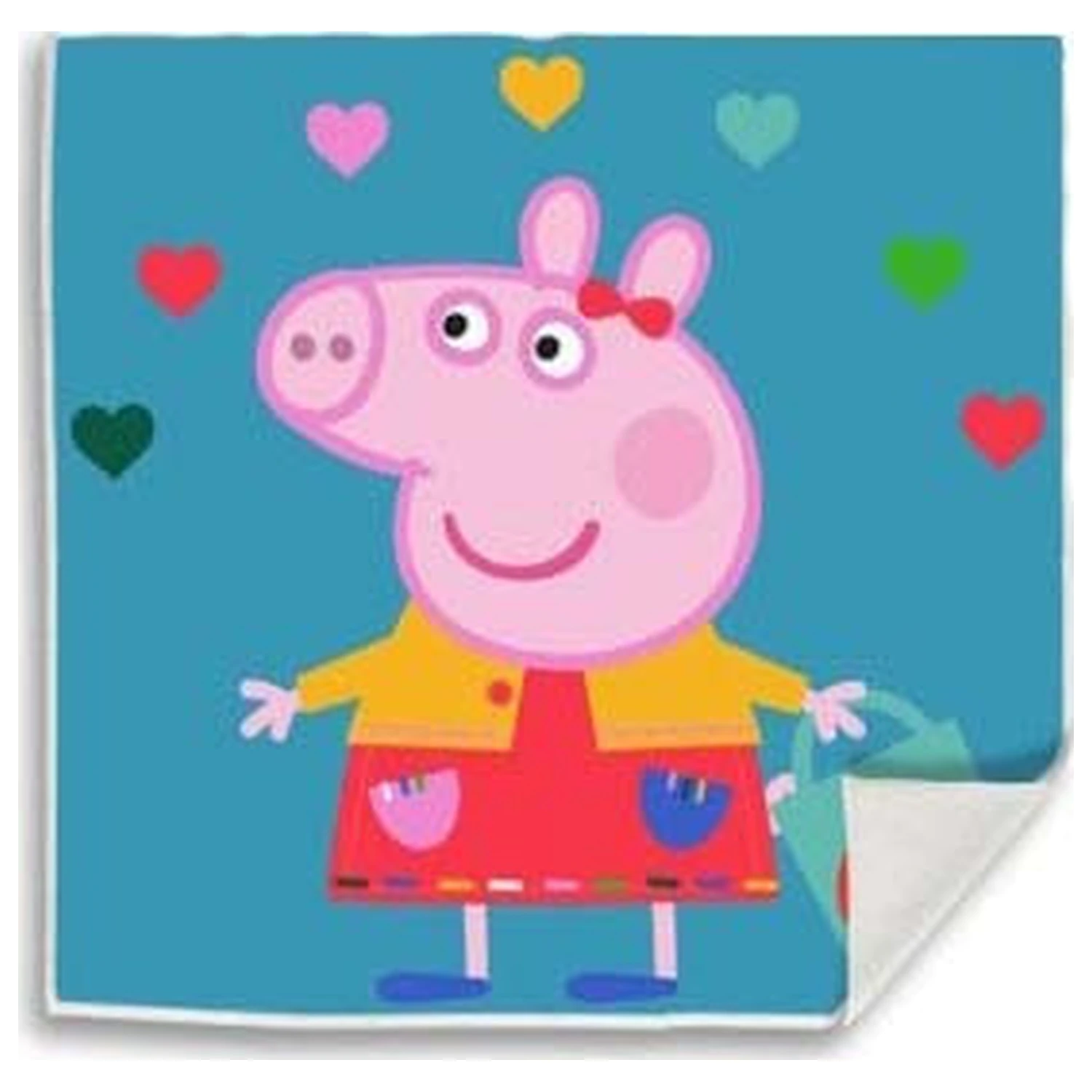 Peppa Pig Hearts Magic ručnik za ruke, ručnik za lice, ručnik 30x30cm fotografija proizvoda