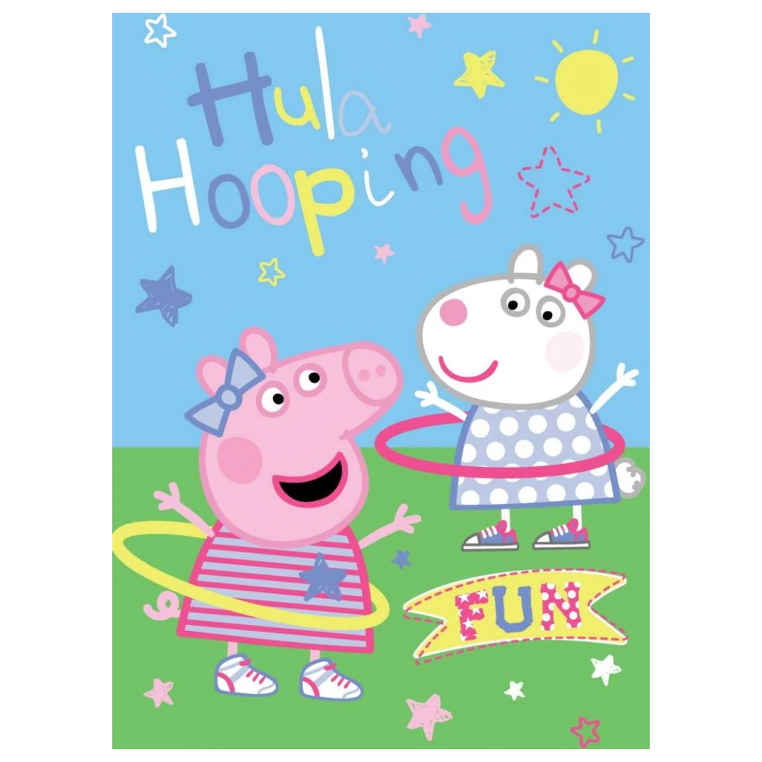 Peppa Pig Hula Hooping fleece deka fotografija proizvoda