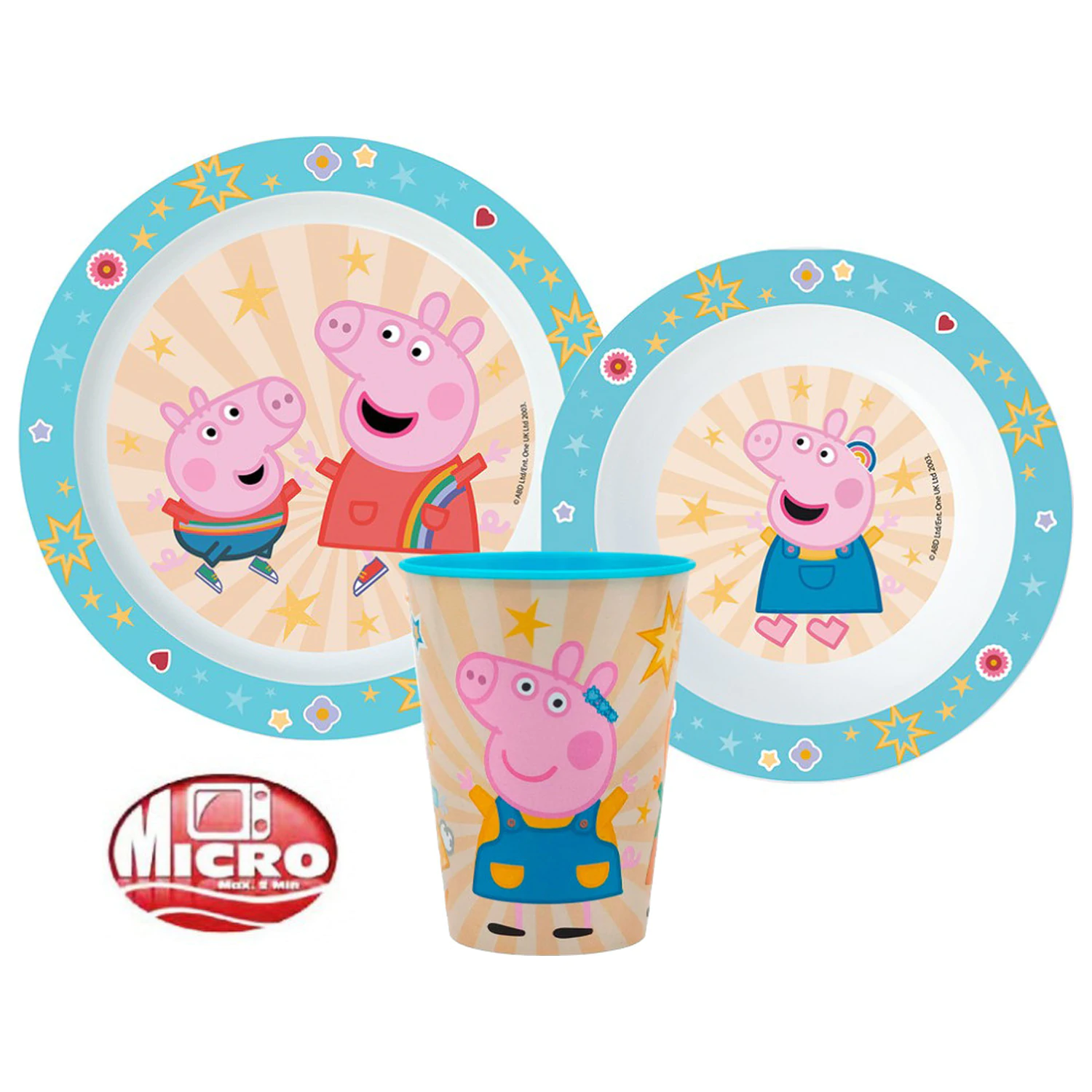 Peppa Pig Kindness set posuđa za jelo, Micro Plastic Set, s 260 ml šalice fotografija proizvoda