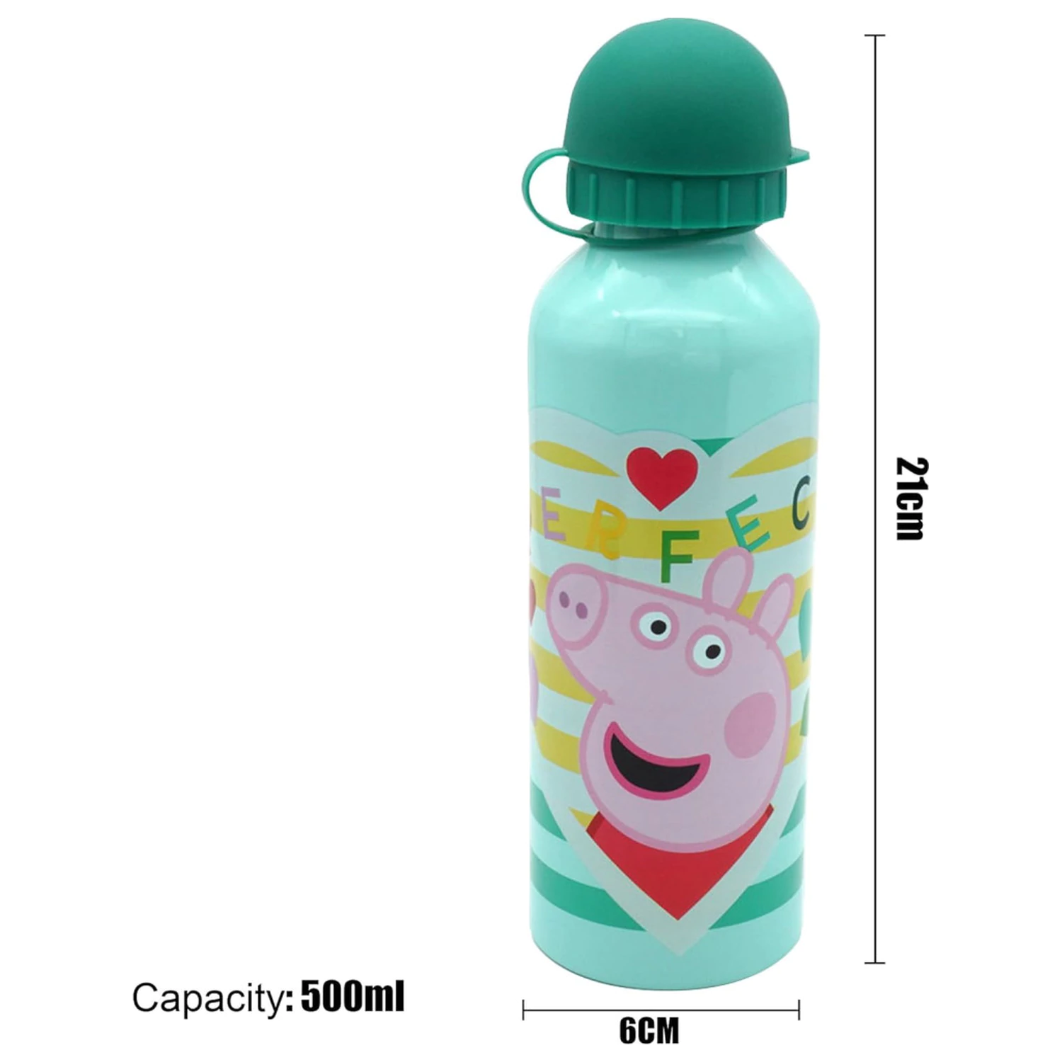 Peppa Pig Perfect aluminijska boca za vodu s čepom za piće 500 ml fotografija proizvoda
