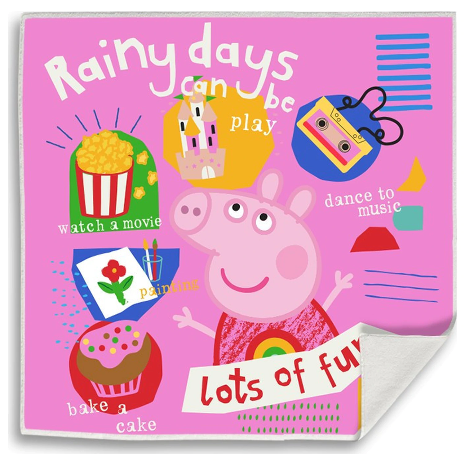 Peppa Pig Rainy Fun Magical ručnik za ruke, ručnik za lice, ručnik 30x30 cm fotografija proizvoda