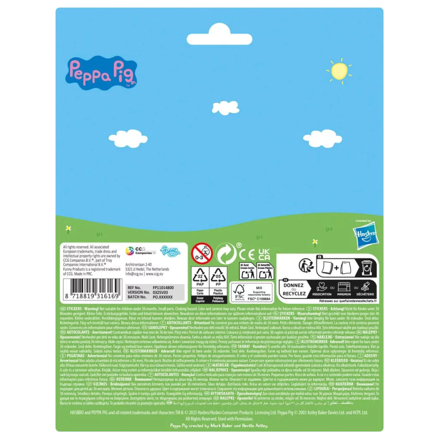 Peppa Pig Space naljepnica fotografija proizvoda