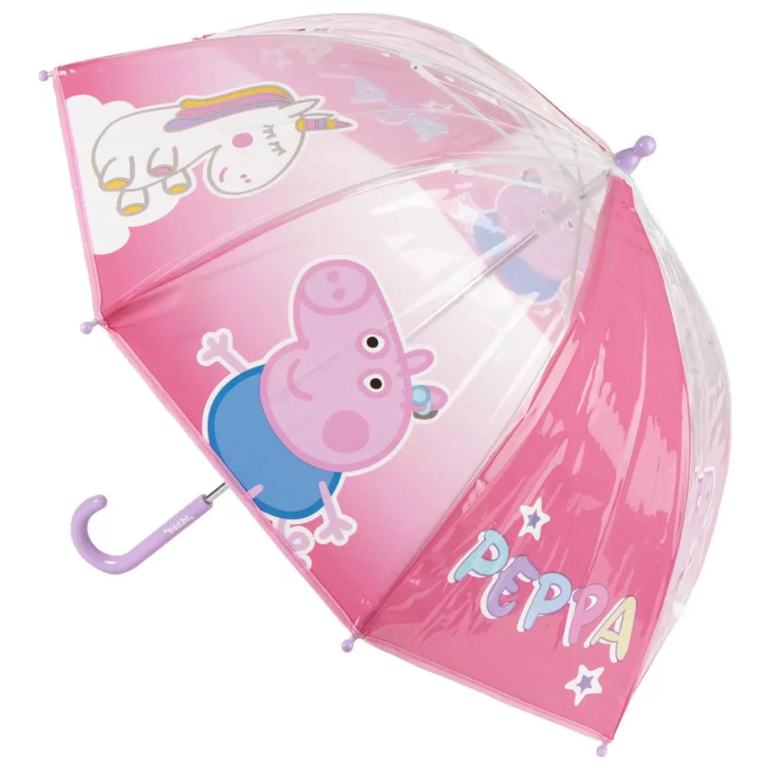 Peppa Pig Unicorn Dječji prozirni kišobran Ø71 cm fotografija proizvoda