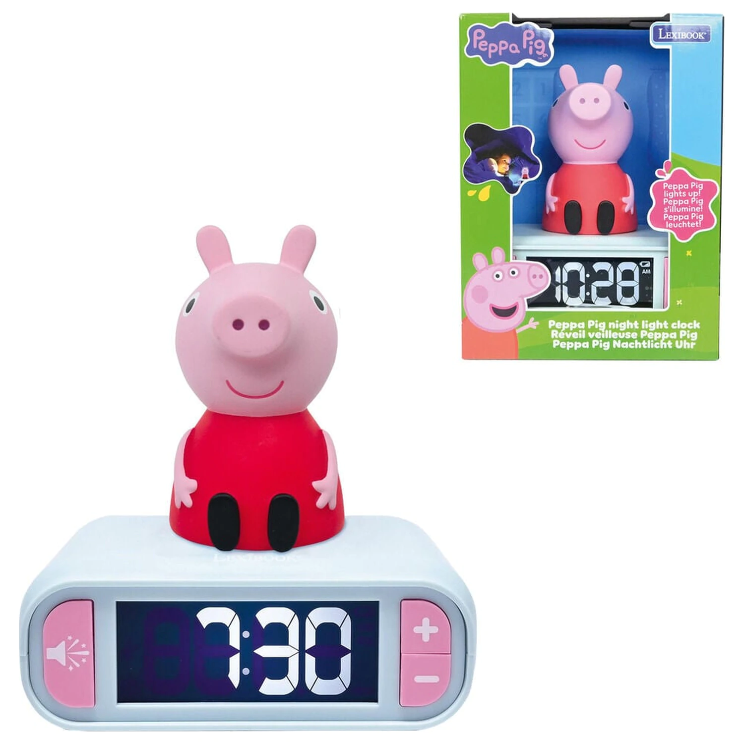 Peppa Pig digitalna budilica s 3D noćnim svjetlom fotografija proizvoda
