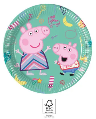 Peppa Pig Next Generation, Peppa Pig papirnati tanjuri 8 komada 20 cm FSC fotografija proizvoda