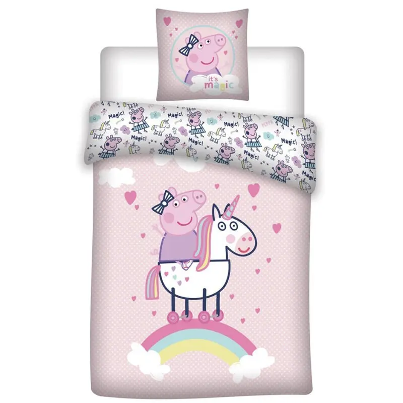Peppa Pig pamučna navlaka za poplun za krevet 90 cm fotografija proizvoda